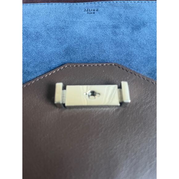 Celine Diamond envelope clutch green and blue - Picture 4 of 16